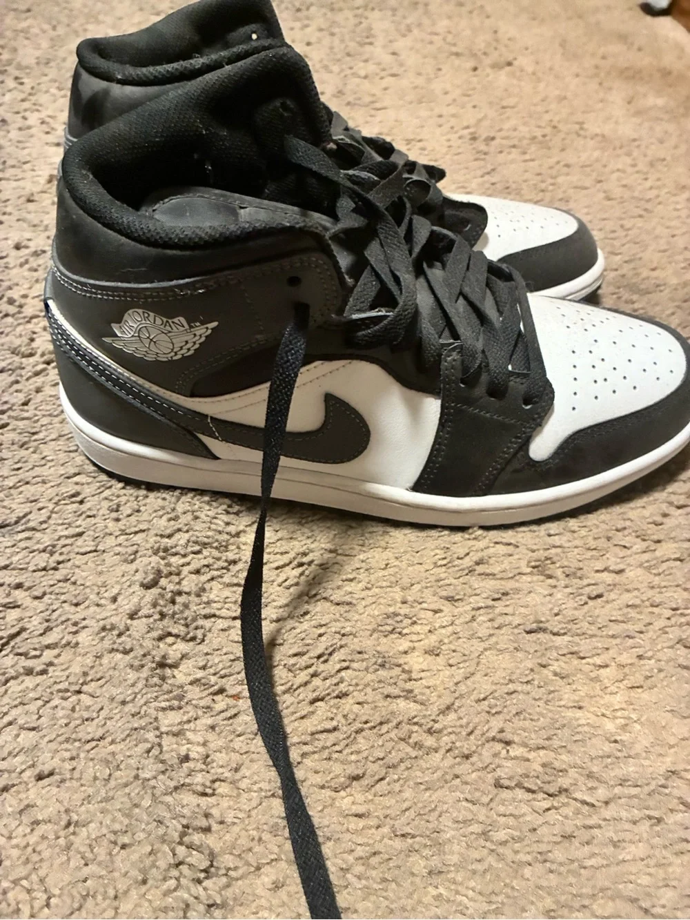 Jordan Black and White High-Top Sneakers